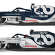 The new 2021 AlphaTauri car up top, and last year’s car below.